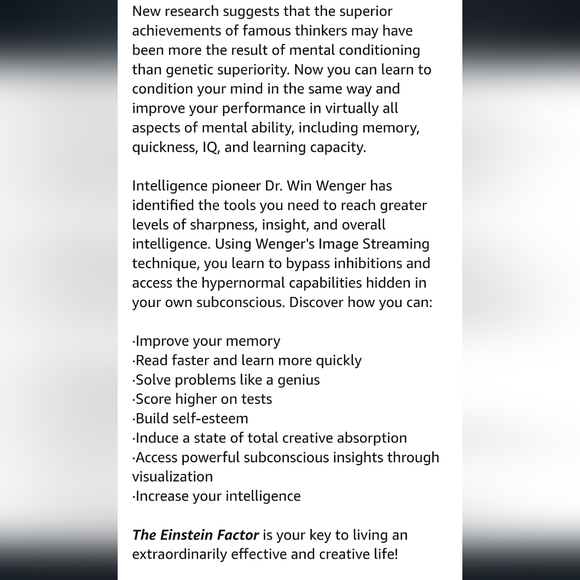 The Einstein Factor nook paperback by Win Wenger & Richard Poe - Picture 6 of 6